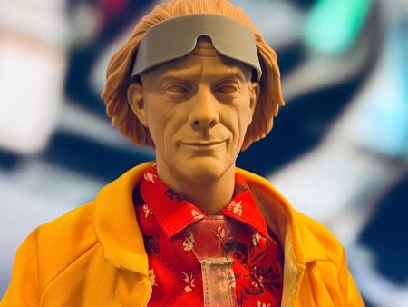 BTTF 2 Roads Doc with Glasses 1 6 - Sculpted Hair Supply