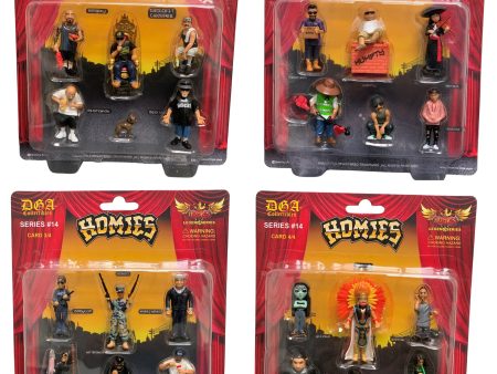 HOMIES Series 14 - Blister Card Set of 4  (24 Figures Total) Online Hot Sale