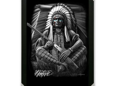 Native - Large Framed Canvas Art 22  x 34  Hot on Sale