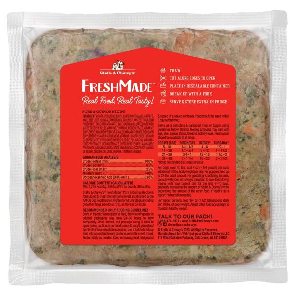 FreshMade Pork & Quinoa Gently Cooked Dog Food Online