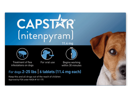 CAPSTAR (nitenpyram) Oral Flea Treatment for Dogs, 6 doses Fashion